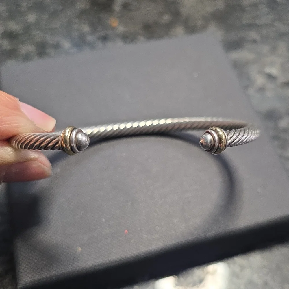 Authentic David Yurman Cable Bracelet Size M 4" - Picture 5 of 6